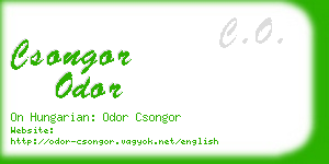 csongor odor business card